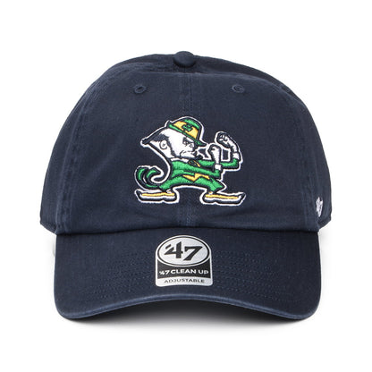 47 Brand Notre Dame Baseball Cap NCAA Clean Up - Marineblau
