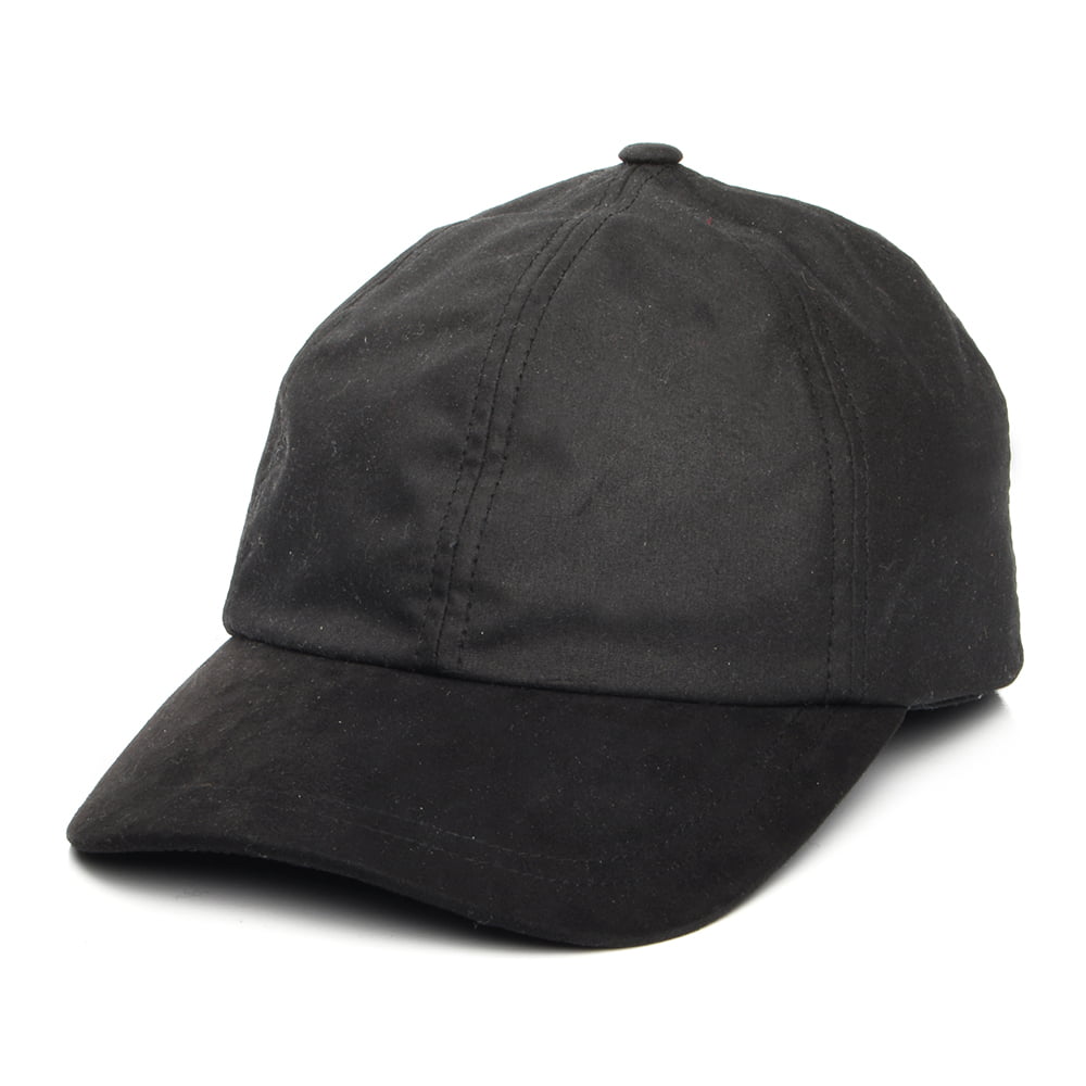 Failsworth Baseball Cap aus British Waxed Cotton - Schwarz