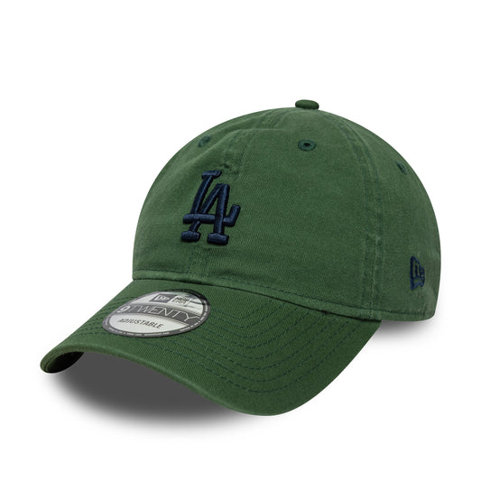 New Era 9TWENTY L.A. Dodgers Baseball Cap - MLB Washed Script - Grün-Marineblau