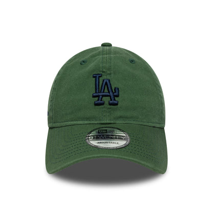 New Era 9TWENTY L.A. Dodgers Baseball Cap - MLB Washed Script - Grün-Marineblau