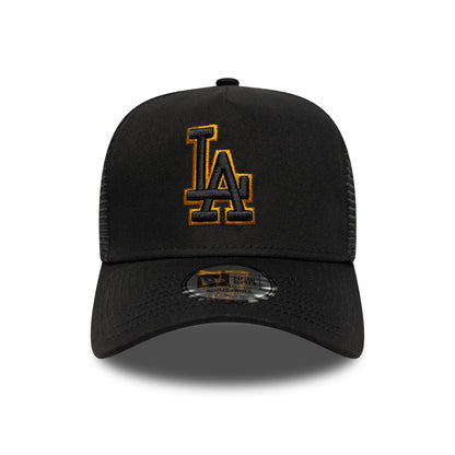 New Era A-Frame L.A. Dodgers Trucker Cap - MLB Outline - Schwarz-Ocker