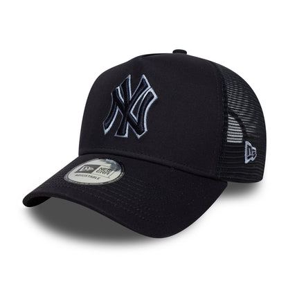 New Era A-Frame New York Yankees Trucker Cap - MLB Outline - Marineblau-Hellblau