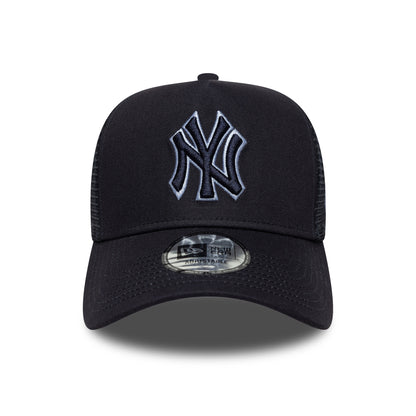 New Era A-Frame New York Yankees Trucker Cap - MLB Outline - Marineblau-Hellblau