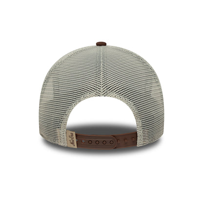 New Era A-Frame Trucker Cap - NE Patch - Schokolade-Steingrau