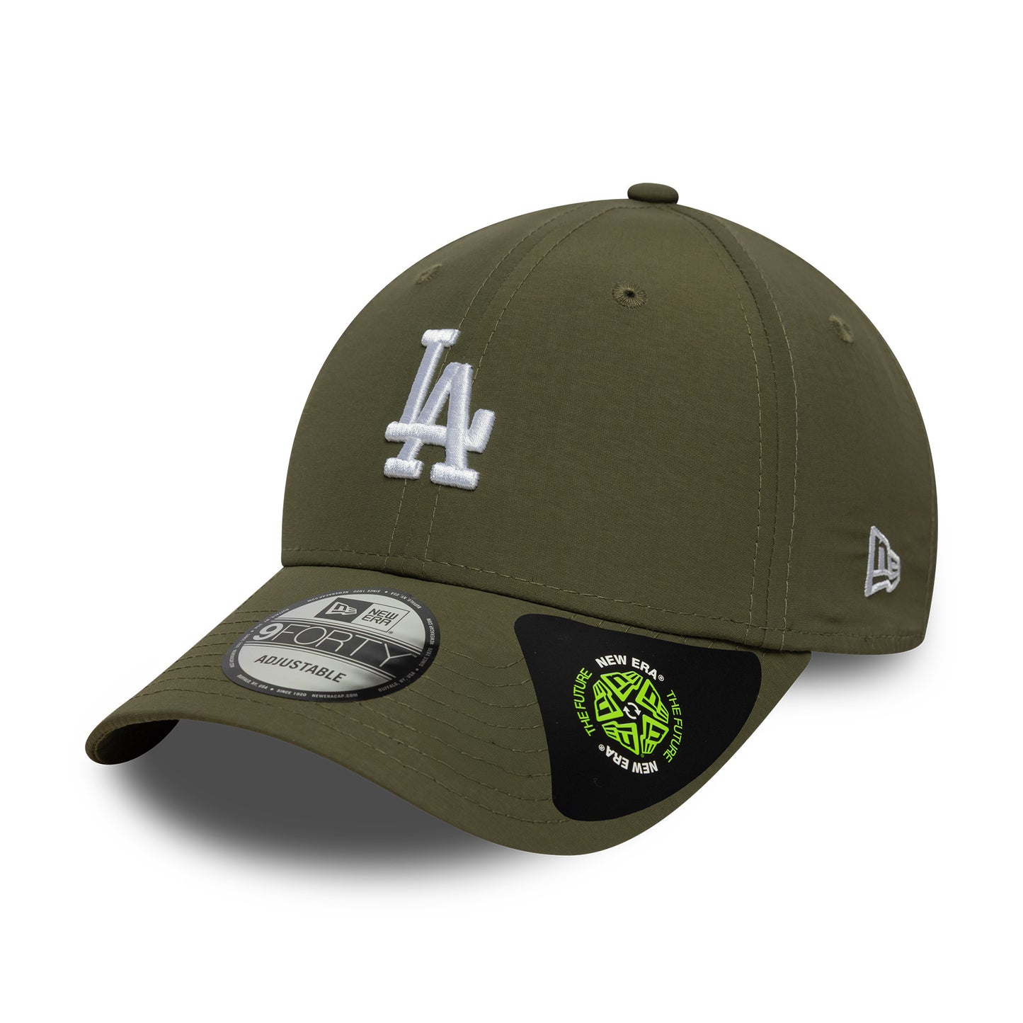 New Era 9FORTY L.A. Dodgers Baseball Cap - MLB Recycled Midi - Olivgrün-Weiß