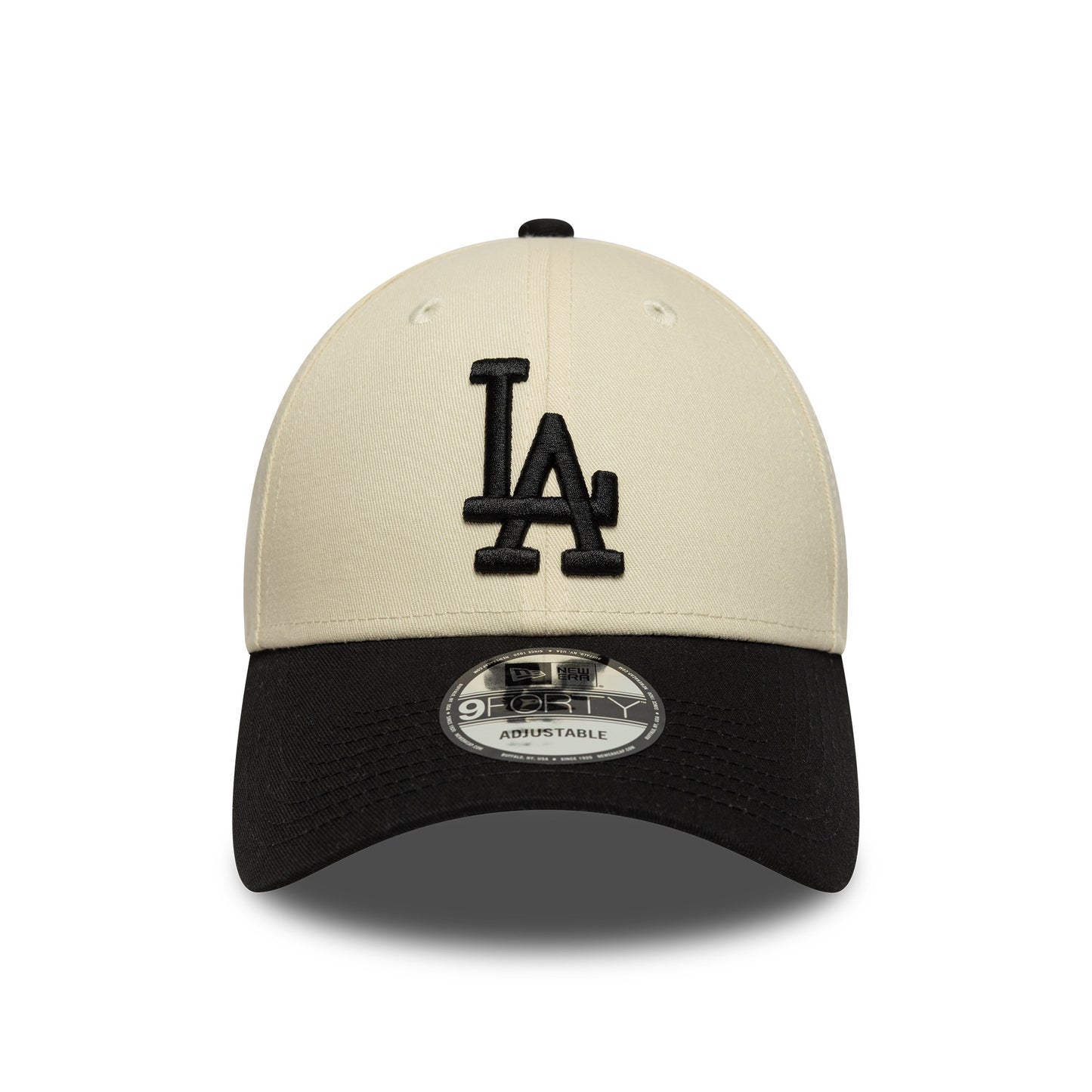 New Era 9FORTY L.A. Dodgers Baseball Cap - MLB Colourblock - Cremefarben-Schwarz