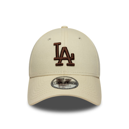 New Era 9FORTY L.A. Dodgers Baseball Cap - MLB League Essential - Cremefarben-Schokolade
