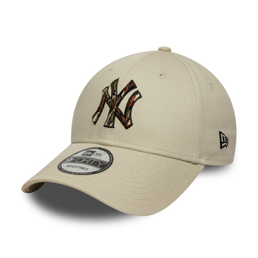 New Era 9FORTY New York Yankees Baseball Cap - MLB Camo Infill - Steingrau