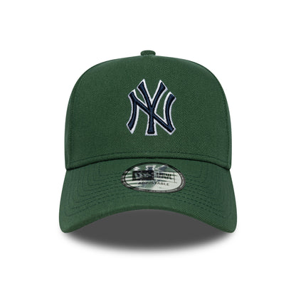 New Era 9FORTY A-Frame New York Yankees Snapback Cap - MLB Outline Script - Grün