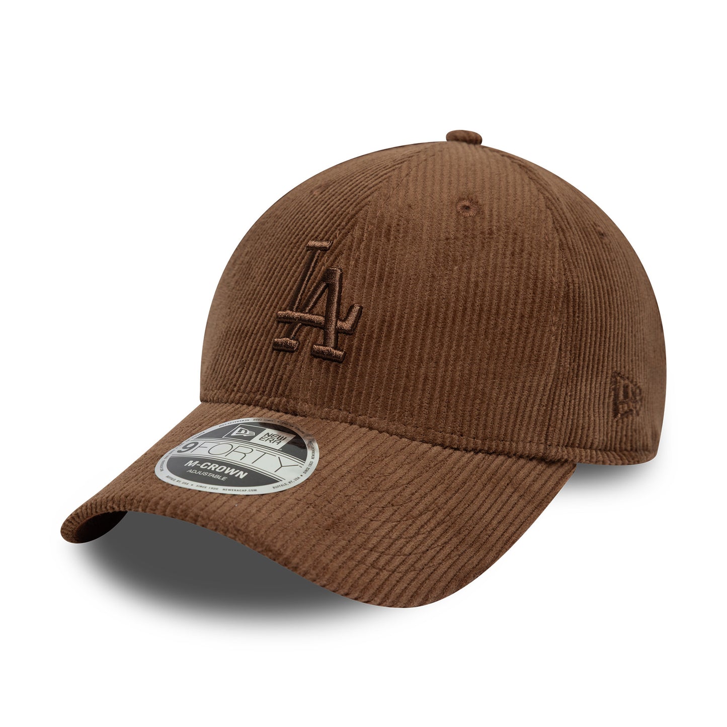 New Era 9FORTY M-Crown L.A. Dodgers Baseball Cap - MLB Cord - Schokolade