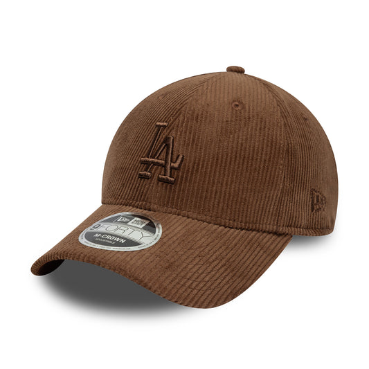 New Era 9FORTY M-Crown L.A. Dodgers Baseball Cap - MLB Cord - Schokolade