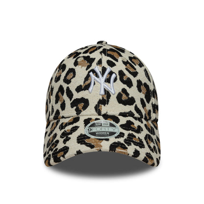 New Era Damen 9FORTY New York Yankees Baseball Cap - MLB Leopard Midi - Beige