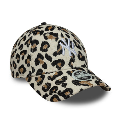 New Era Damen 9FORTY New York Yankees Baseball Cap - MLB Leopard Midi - Beige