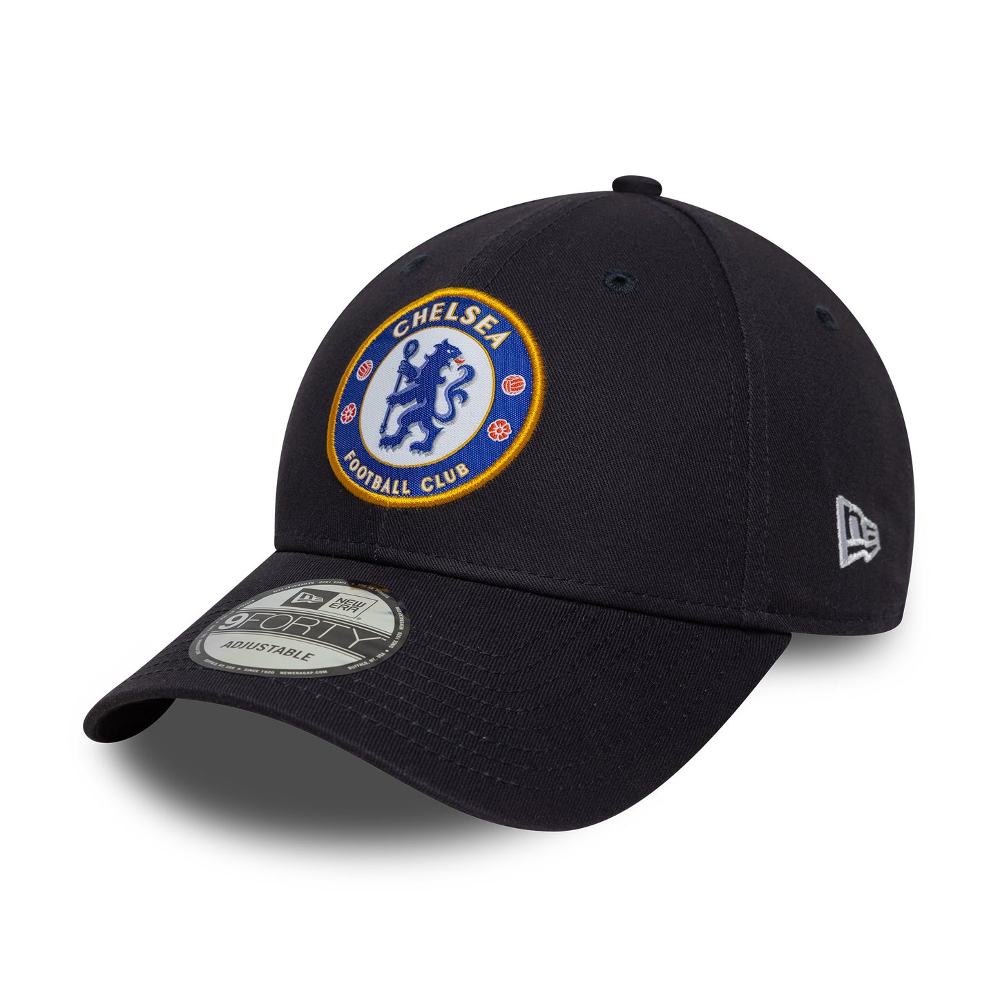 New Era 9FORTY Chelsea FC Baseball Cap - Core Lion Crest - Marineblau
