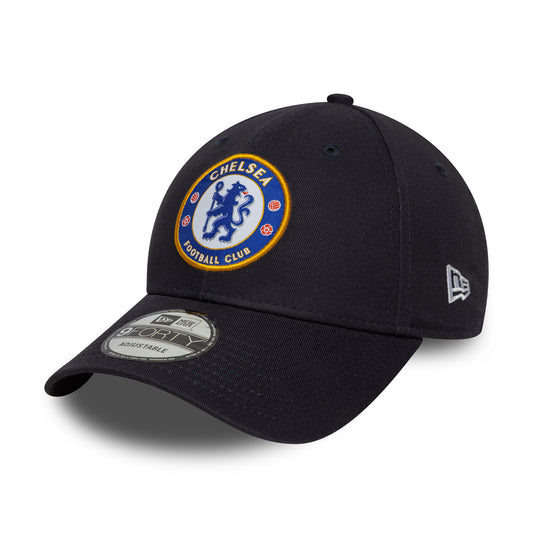 New Era 9FORTY Chelsea FC Baseball Cap - Core Lion Crest - Marineblau