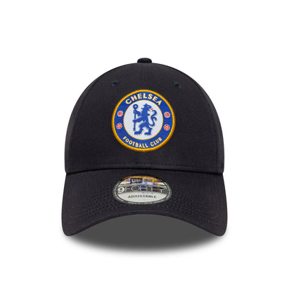 New Era 9FORTY Chelsea FC Baseball Cap - Core Lion Crest - Marineblau