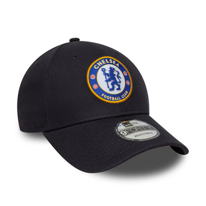 New Era 9FORTY Chelsea FC Baseball Cap - Core Lion Crest - Marineblau