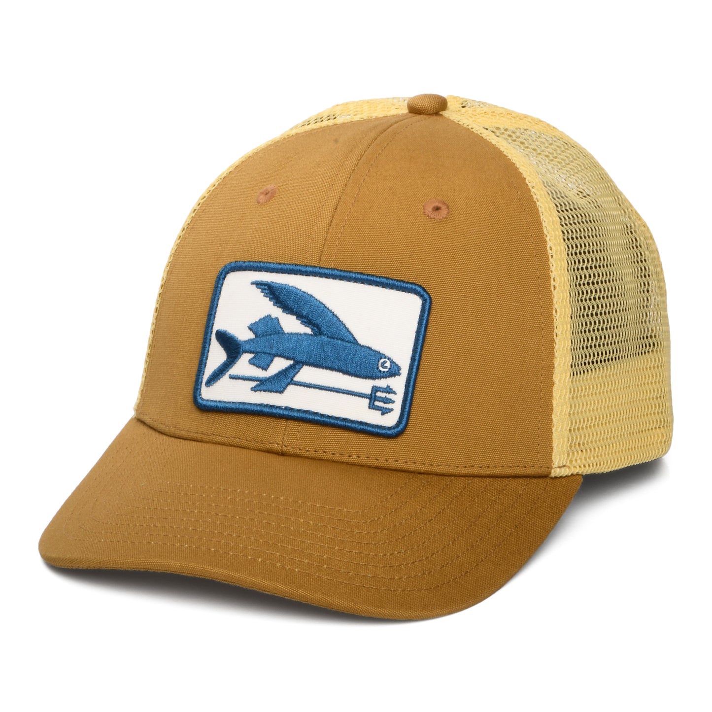 Patagonia Flying Fish LoPro Trucker Cap - Dunkles Beige-Gelb