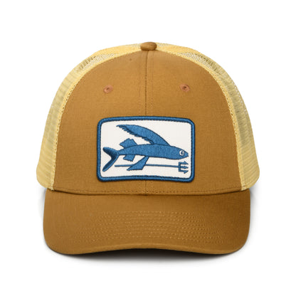 Patagonia Flying Fish LoPro Trucker Cap - Dunkles Beige-Gelb