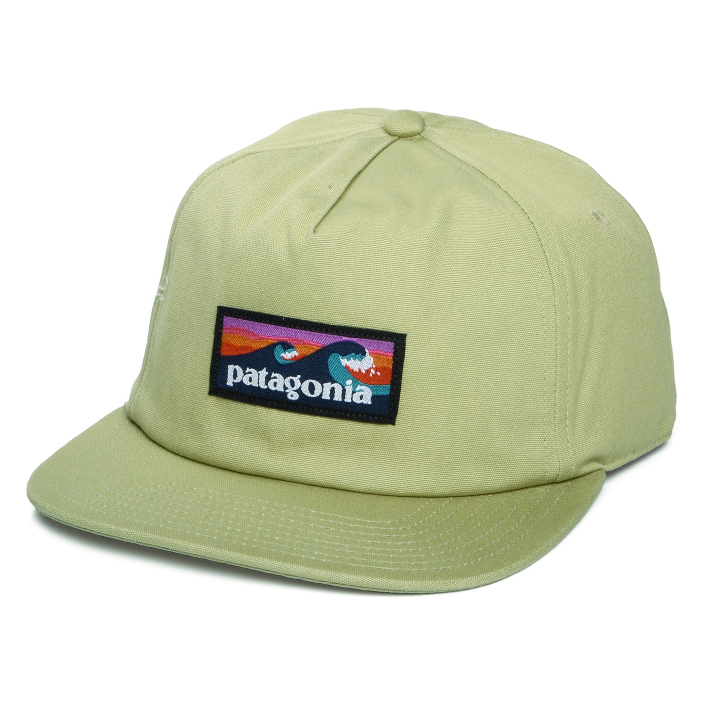 Patagonia Boardshort Label Funfarer Baseball Cap aus organischer Baumwolle - Hellolivgrün