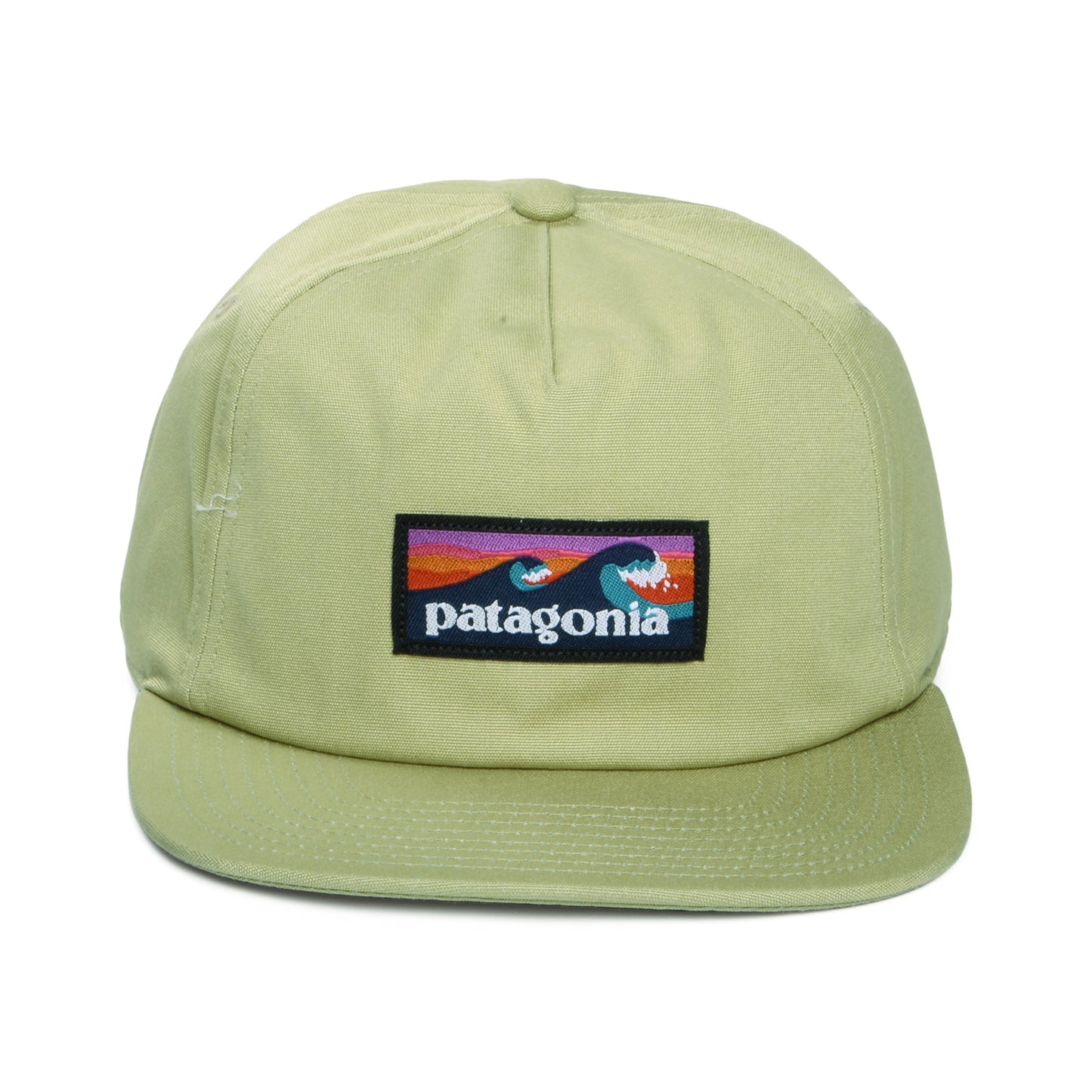 Patagonia Boardshort Label Funfarer Baseball Cap aus organischer Baumwolle - Hellolivgrün