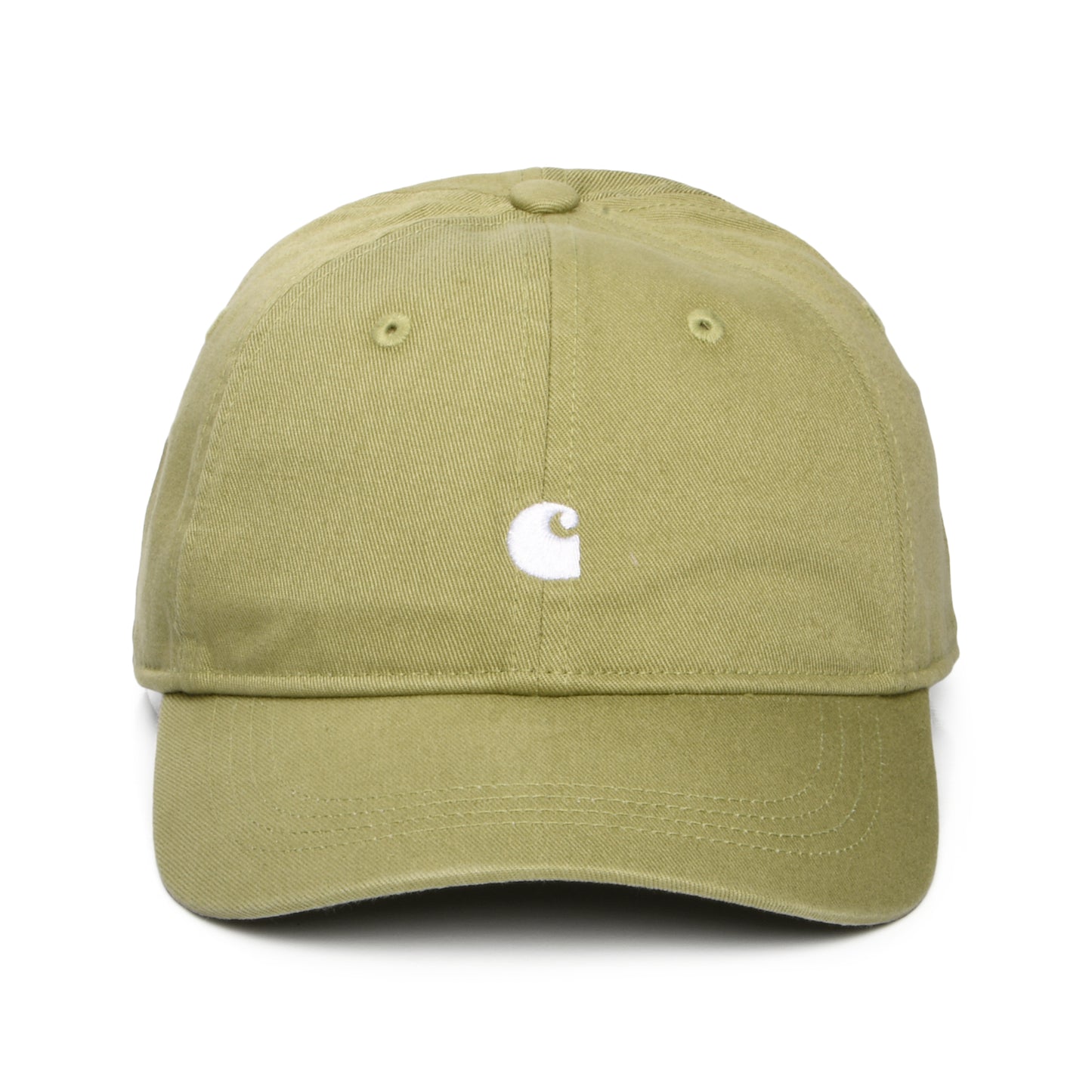 Carhartt WIP Madison Logo Baseball Cap - Hellolivgrün-Weiß