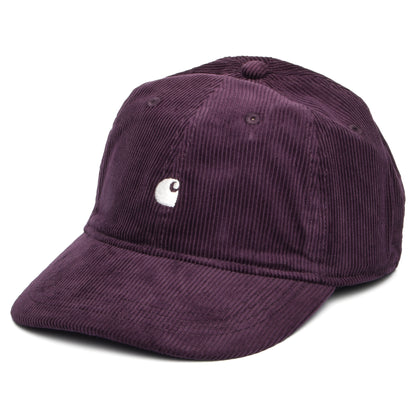 Carhartt WIP Harlem Kord Baseball Cap - Lila-Weiß