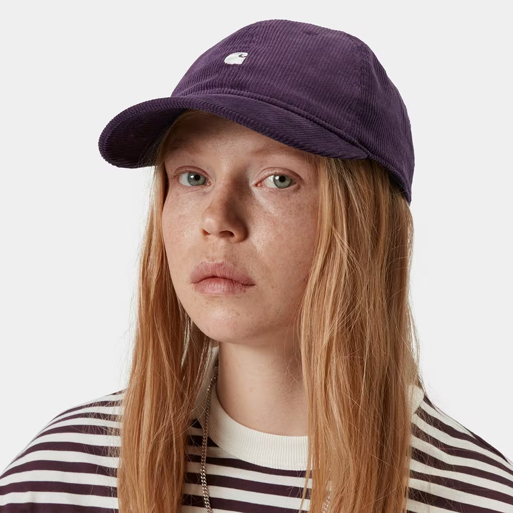 Carhartt WIP Harlem Kord Baseball Cap - Lila-Weiß