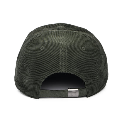 Carhartt WIP Harlem Kord Baseball Cap - Dunkelolivgrün-Weiß