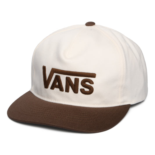 Vans Drop V Log Curved Brim Snapback Cap - Beige-Braun