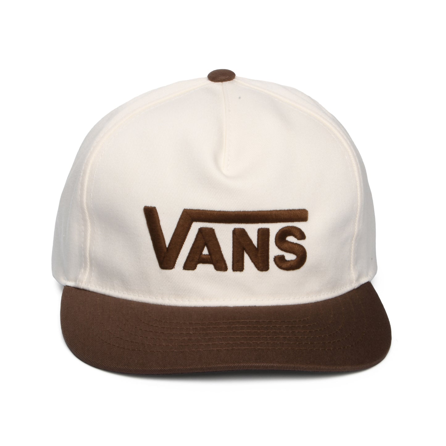 Vans Drop V Log Curved Brim Snapback Cap - Beige-Braun