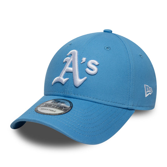New Era 9FORTY Athletics Baseball Cap - MLB League Essential - Himmelblau-Weiß