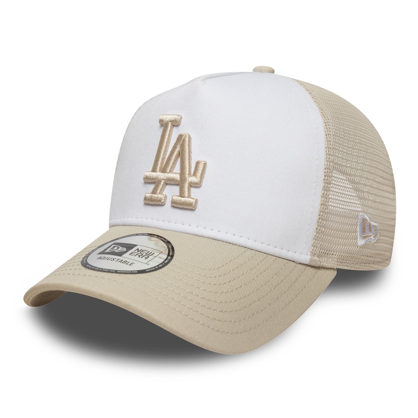New Era A-Frame L.A. Dodgers Trucker Cap - MLB League Essential - Steingrau-Weiß