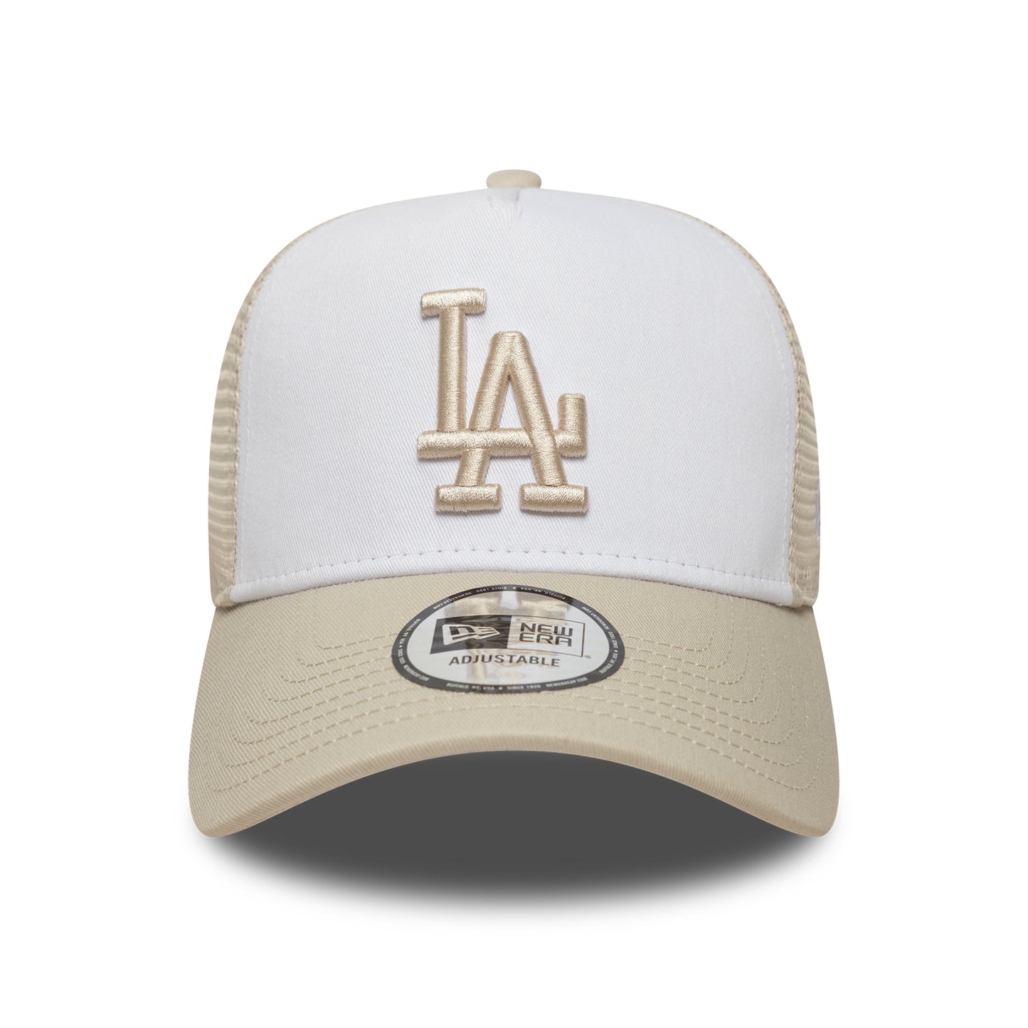 New Era A-Frame L.A. Dodgers Trucker Cap - MLB League Essential - Steingrau-Weiß