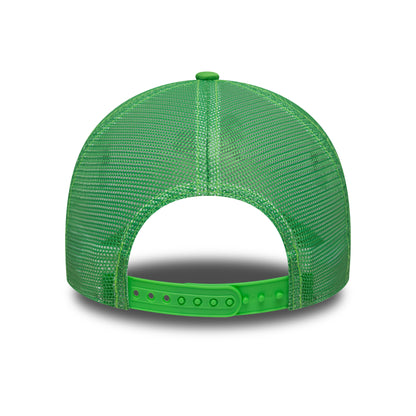 New Era A-Frame Athletics Trucker Cap - MLB League Essential - Knallgrün-Weiß