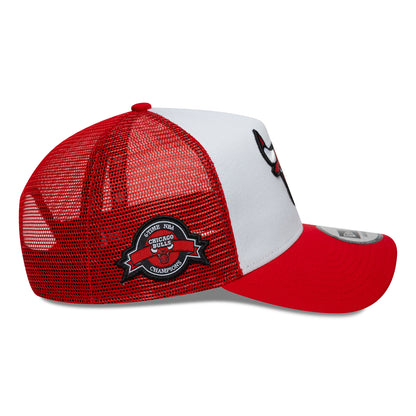 New Era A-Frame Chicago Bulls Trucker Cap - NBA Side Patch - Rot-Weiß