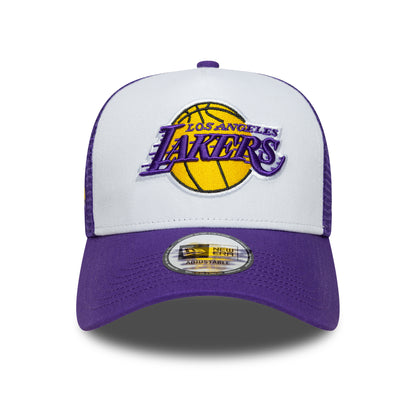 New Era A-Frame L.A. Lakers Trucker Cap - NBA Side Patch - Lila-Weiß