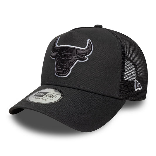 New Era A-Frame Chicago Bulls Trucker Cap - NBA Outline - Dunkelgrau-Weiß