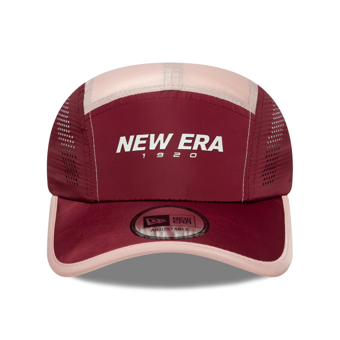 New Era Colourblock Runner 5 Paneelen Cap - Kardinalrot-Cremefarben