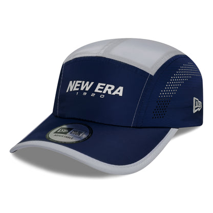 New Era Colourblock Runner 5 Paneelen Cap - Marineblau-Grau