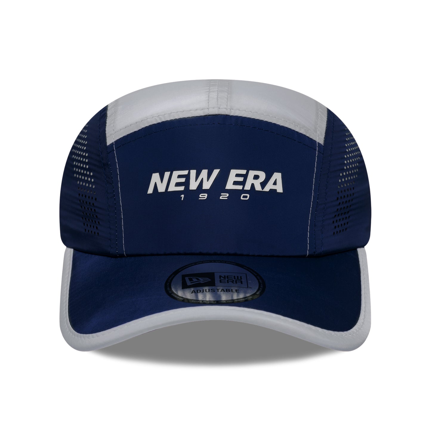New Era Colourblock Runner 5 Paneelen Cap - Marineblau-Grau