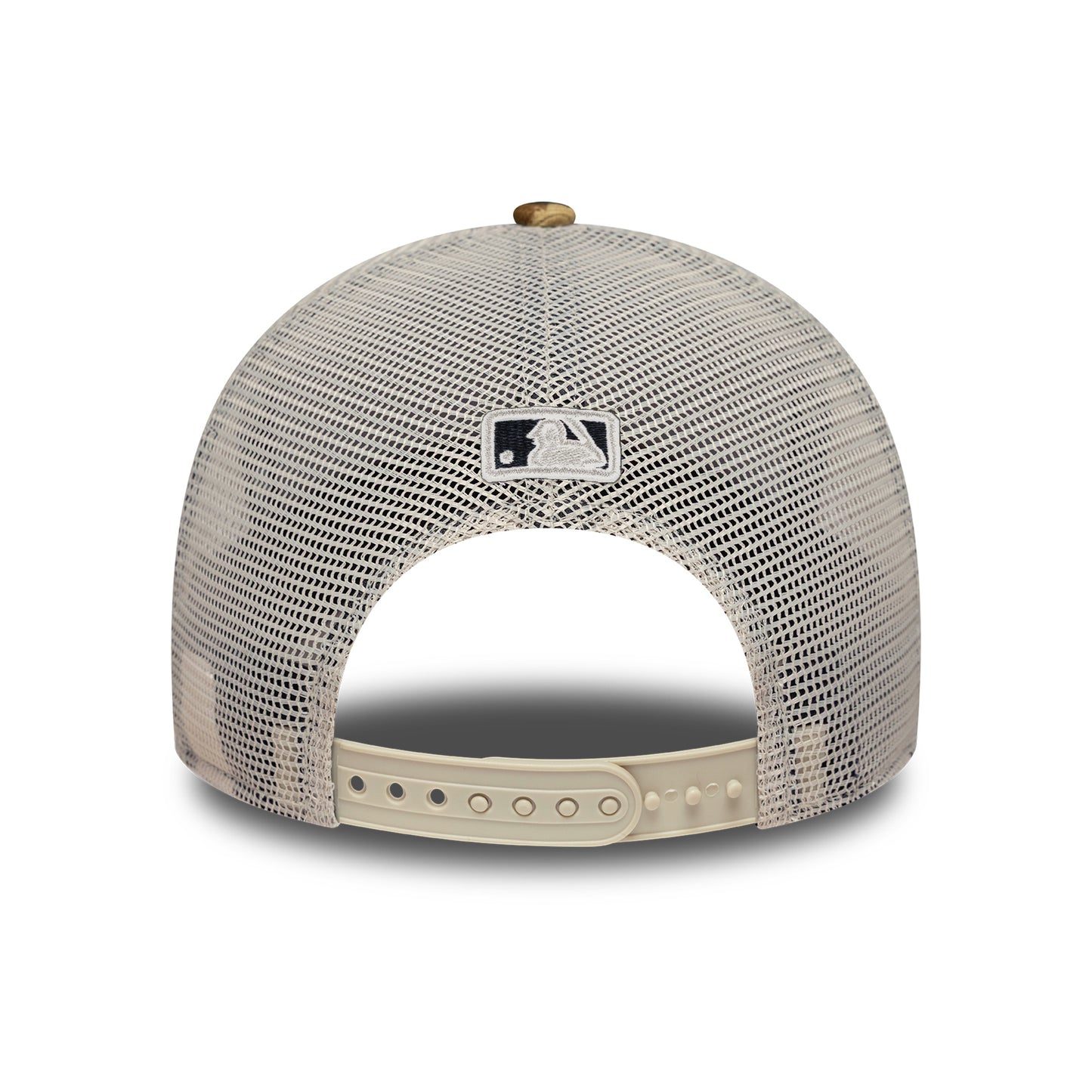 New Era Damen 9FORTY M-Crown A-Frame New York Yankees Trucker Cap - MLB Leopard - Braun-Steingrau