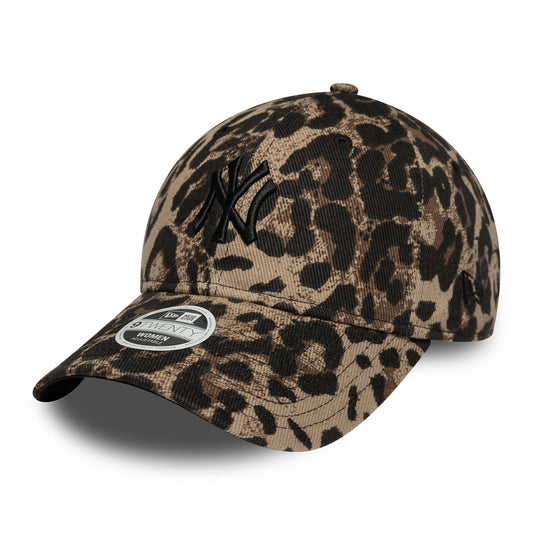 New Era Damen 9TWENTY New York Yankees Baseball Cap - MLB Leopard - Braun-Kamelhaarfarben
