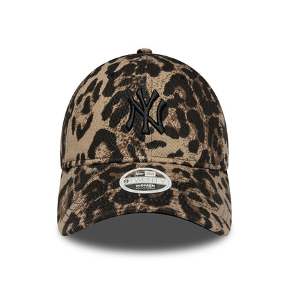 New Era Damen 9TWENTY New York Yankees Baseball Cap - MLB Leopard - Braun-Kamelhaarfarben