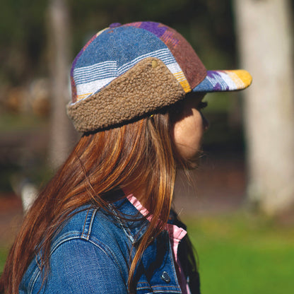 Scala Sapos Baseball Cap Aztec Druck mit Ohrenklappen - Denim-Multi
