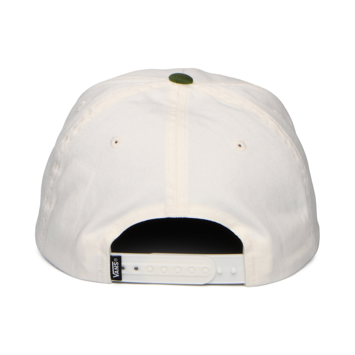 Vans Drop V Log Curved Brim Snapback Cap - Cremeweiß-Moosgrün