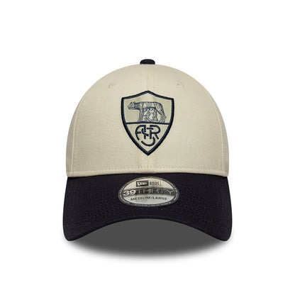 New Era 39THIRTY AS Roma Baseball Cap - Seasonal - Cremefarben-Marineblau