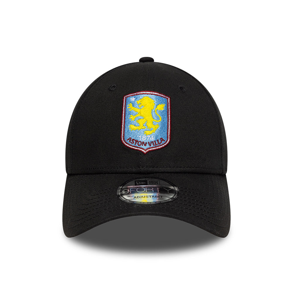 New Era 9FORTY Aston Villa FC Baseball Cap - Core - Schwarz