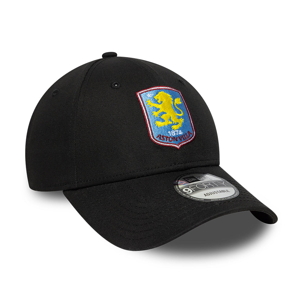 New Era 9FORTY Aston Villa FC Baseball Cap - Core - Schwarz
