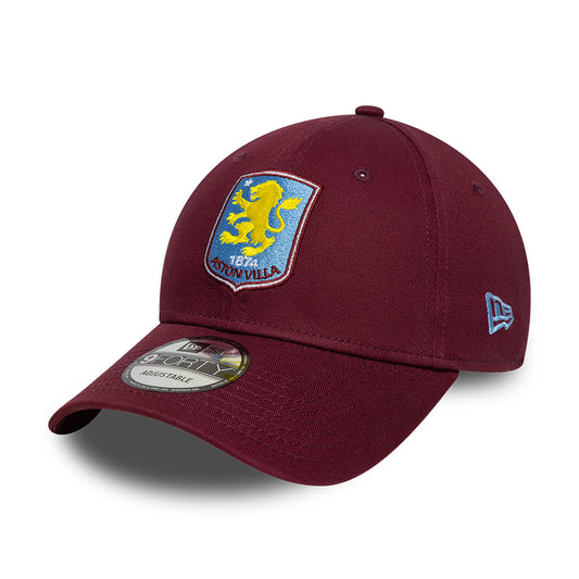 New Era 9FORTY Aston Villa FC Baseball Cap - Core - Rotweinfarben